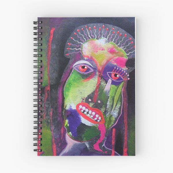 Item preview, Man In Colour - Outsider Art Brut Figurative Painting designed and sold by BeaOutsiderArt.