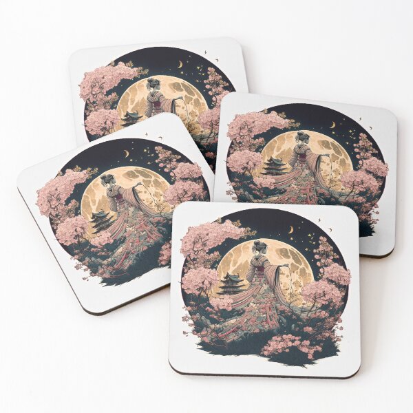 Artikelvorschau, Geisha's Full Moon entworfen und verkauft von BellasArtStudio.