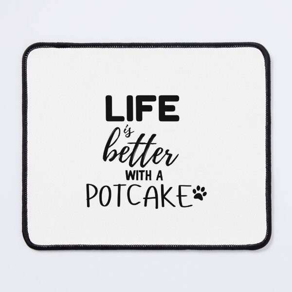 Item preview, Life Is Better With A Potcake dog black text designed and sold by EsraaBaniOdeh.