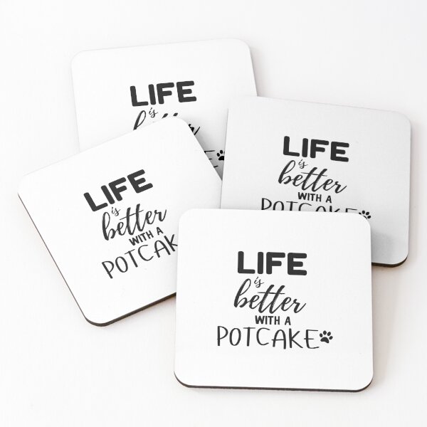 Item preview, Life Is Better With A Potcake dog black text designed and sold by EsraaBaniOdeh.