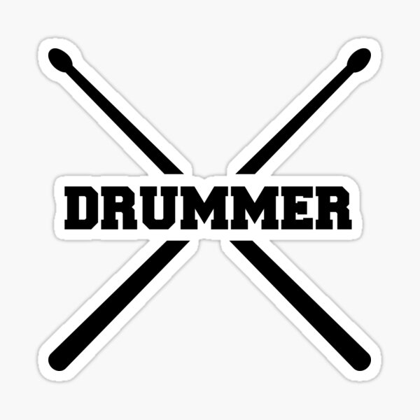 "Drummer Drumsticks Drums" Sticker for Sale by EvolvClothing Redbubble