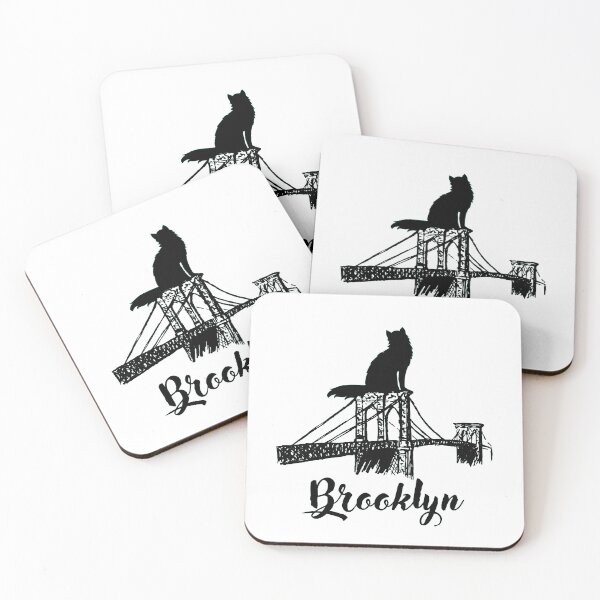 Item preview, BROOKLYN a destination for mischievous giant cats. Surreal Giant Cat on the Brooklyn Bridge, New York. Catzilla. designed and sold by EMIPRINCESS.