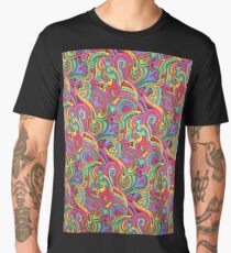 Colorful Psychedelic Paisley Pattern Men's Premium T-Shirt