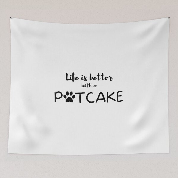 Item preview, Life Is Better With A Potcake dog black text designed and sold by EsraaBaniOdeh.