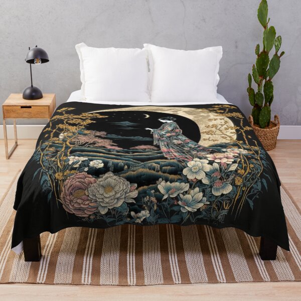 Item preview, Geisha's Moonlit Flower Garden designed and sold by BellasArtStudio.