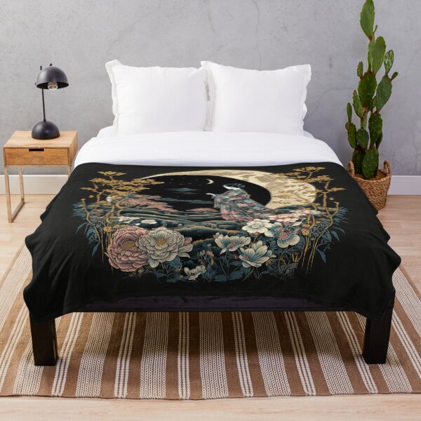 Artikelvorschau, Geisha's Moonlit Flower Garden entworfen und verkauft von BellasArtStudio.