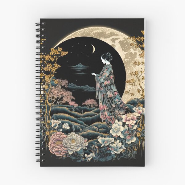 Item preview, Geisha's Moonlit Flower Garden designed and sold by BellasArtStudio.