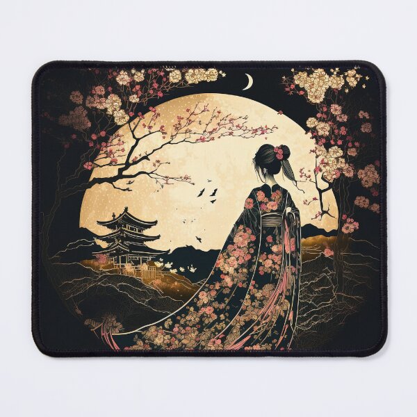 Item preview, Geisha in the Moonlight designed and sold by BellasArtStudio.