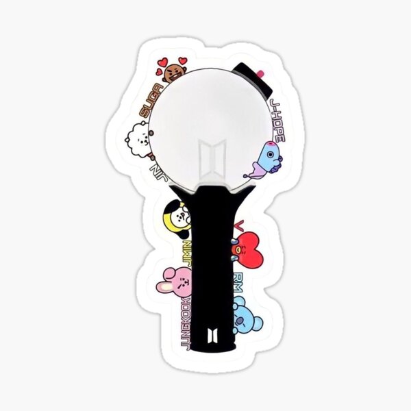 BTS Lightstick Sticker for Sale by StrawberriJam