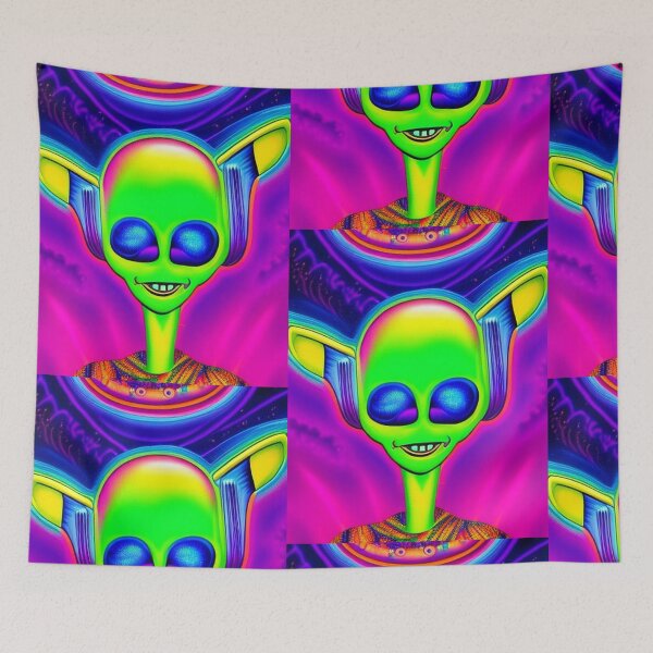 Item preview, Psychedelic alien art. Trippy colorful designed and sold by Neo-Expression.