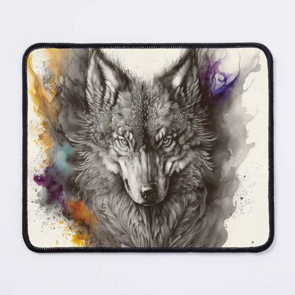 Item preview, A wolf in Watercolor designed and sold by picsartstudio.