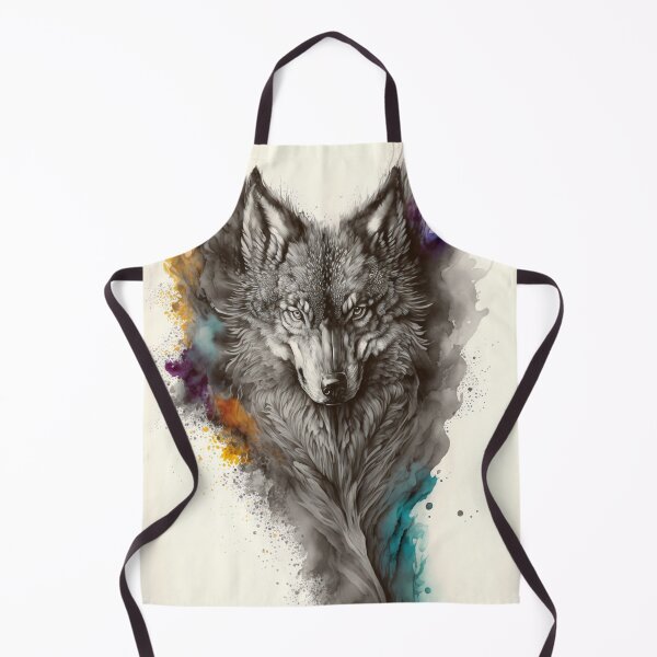 Aperçu de l'œuvre Un loup à l'aquarelle créée et vendue par picsartstudio.