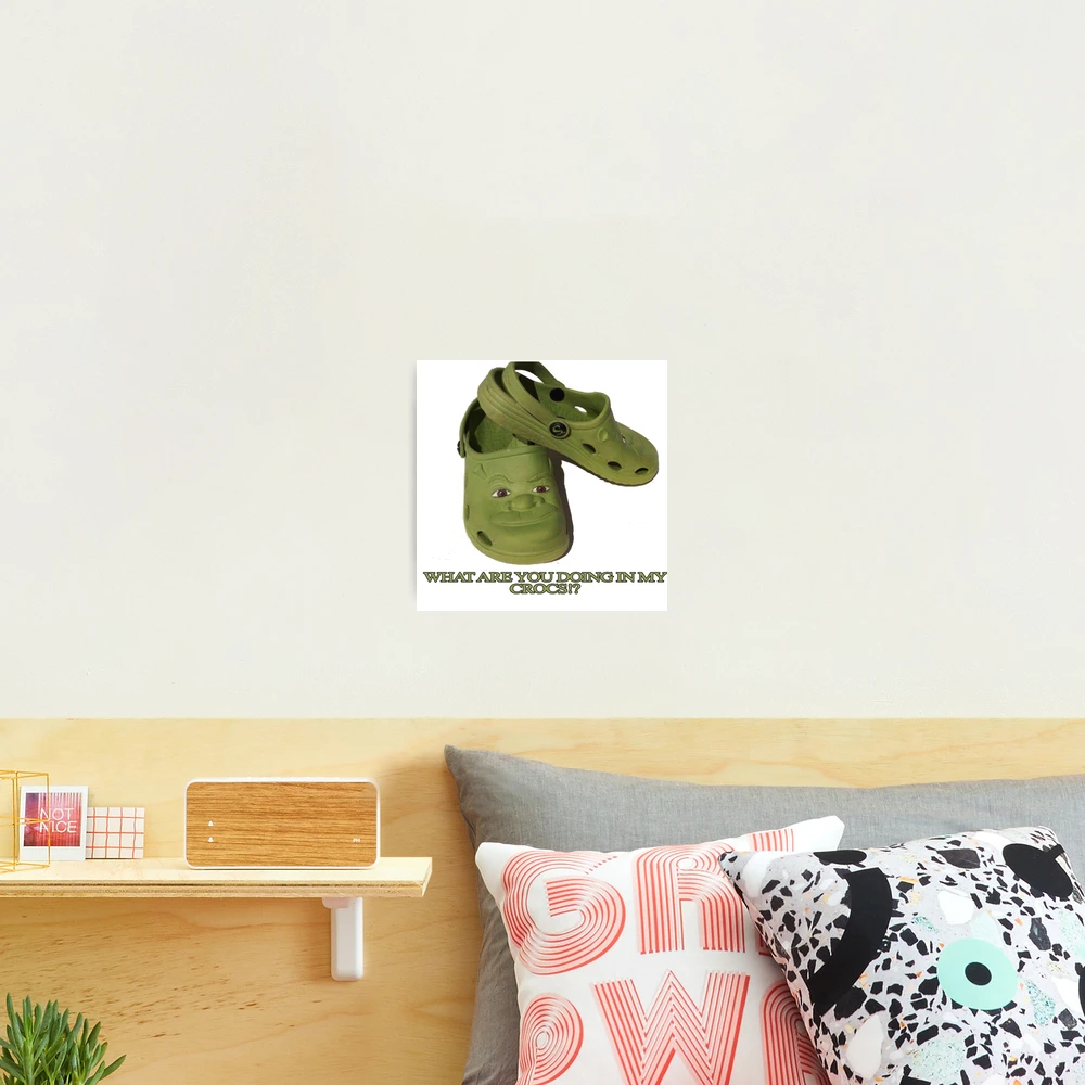 What are you doing in my Shrek Crocs Poster for Sale by apollosale