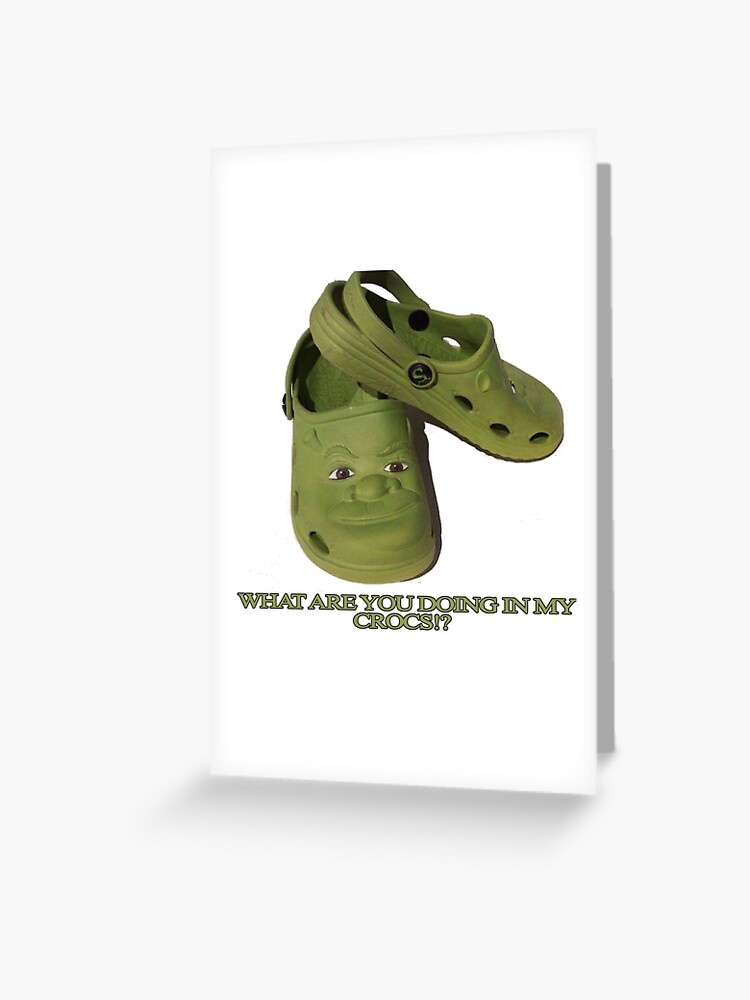 What are you doing in my Shrek Crocs Spiral Notebook for Sale by  apollosale