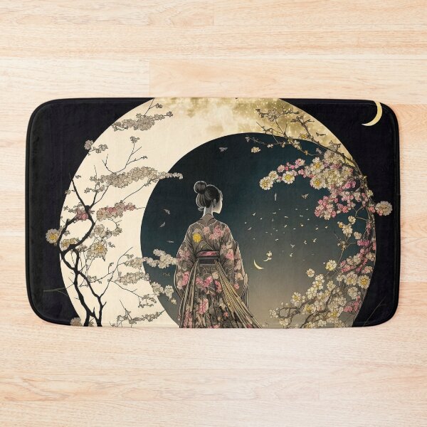 Artikelvorschau, Geisha and the Crescent Moon entworfen und verkauft von BellasArtStudio.