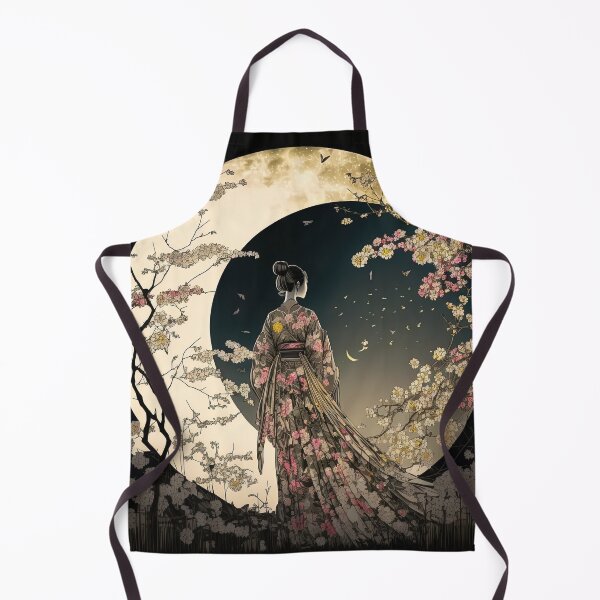 Item preview, Geisha and the Crescent Moon designed and sold by BellasArtStudio.