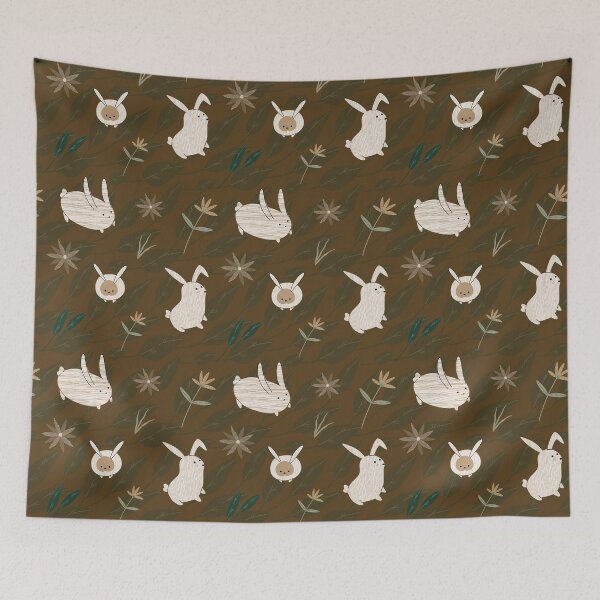 Item preview, Brown Bunnies Pattern Chinese New Year 2023 designed and sold by FengShuiLounge.
