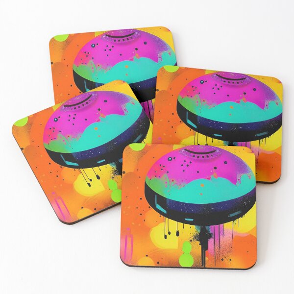 Item preview, Cool UFO art. Colorful vibrant alien art. designed and sold by Neo-Expression.