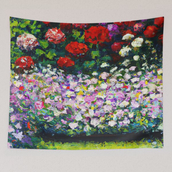 Item preview, Monet Flower Garden designed and sold by maniacfitness.
