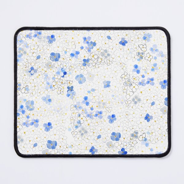 Item preview, abstract blue hydrangea pattern  designed and sold by ColorandColor.
