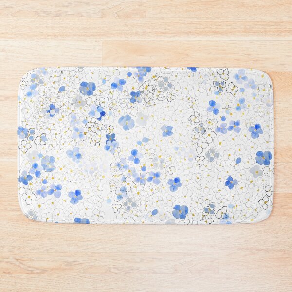 Item preview, abstract blue hydrangea pattern  designed and sold by ColorandColor.