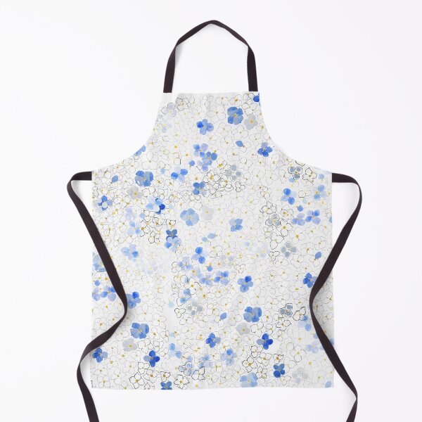 Item preview, abstract blue hydrangea pattern designed and sold by ColorandColor.