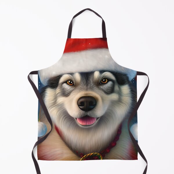 Item preview, Christmas Lapponian Herder Wearing A Santa Hat designed and sold by ZenEverAI.