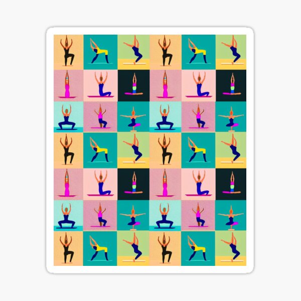 Lunge Yoga Pose Sticker