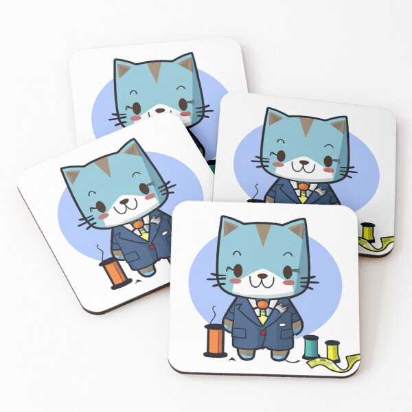Item preview, Tailor cat boss in blue suit and sewing threads designed and sold by vishalraifx.