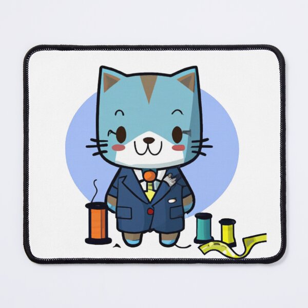 Item preview, Tailor cat boss in blue suit and sewing threads designed and sold by vishalraifx.