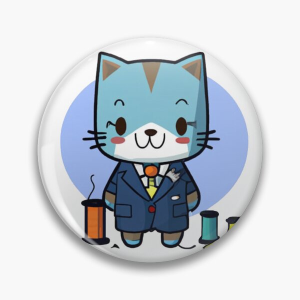 Item preview, Tailor cat boss in blue suit and sewing threads designed and sold by vishalraifx.