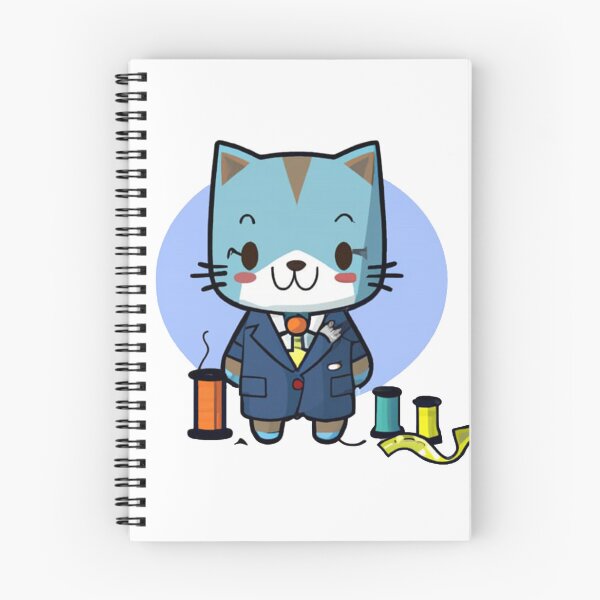 Item preview, Tailor cat boss in blue suit and sewing threads designed and sold by vishalraifx.