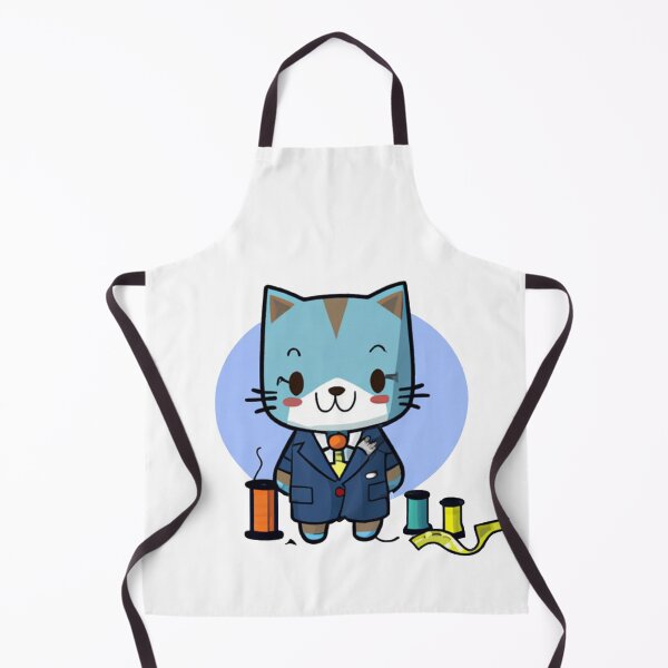 Item preview, Tailor cat boss in blue suit and sewing threads designed and sold by vishalraifx.