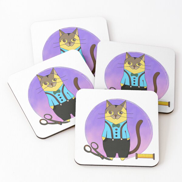 Item preview, Tailor cat daddy in blue suit and sewing threads designed and sold by vishalraifx.