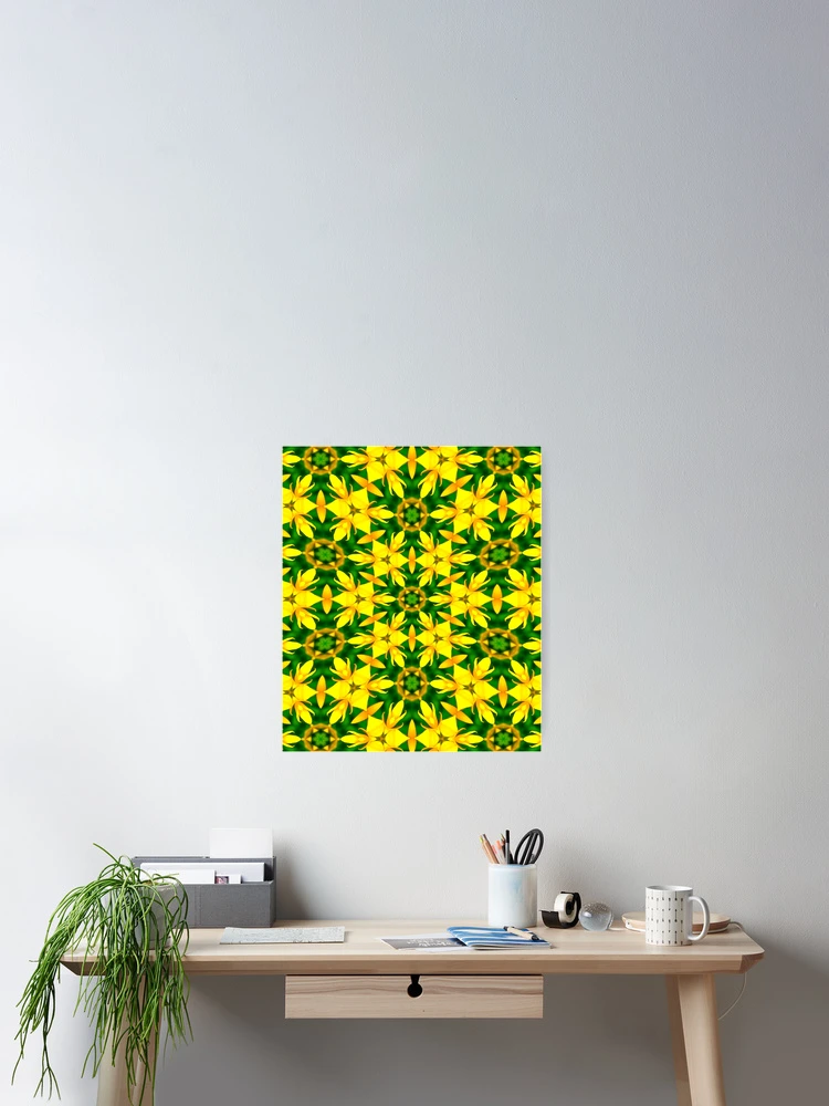 Thumbnail 2 of 3, Poster, Cone Flower Pattern designed and sold by Patternflower.
