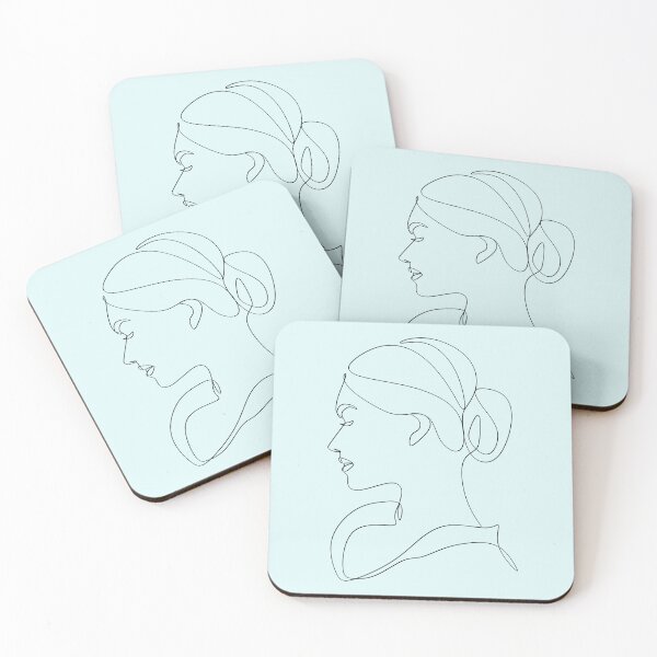 Item preview, Linear silhouette of a beautiful woman. Women's theme.  designed and sold by AllaLineArt.