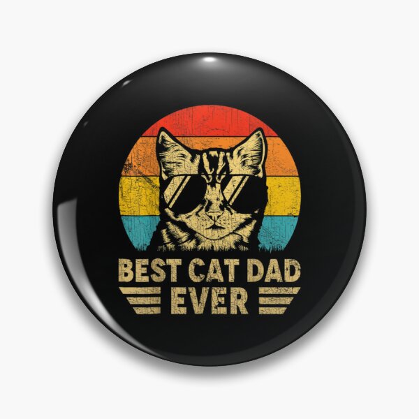 Item preview, Mens Vintage Best Cat Dad Ever Retro Fathers Day Gift Cat Daddy    designed and sold by WallArtKingdom.