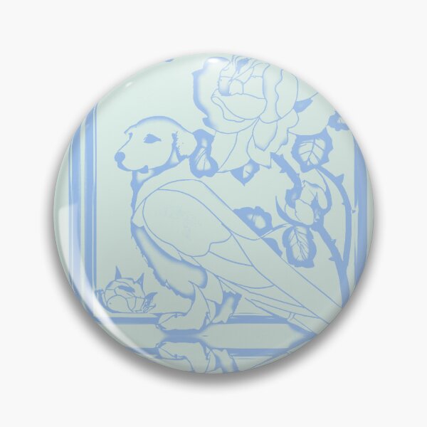 Item preview, Furry Best Friend Dog Angel Art Nuovo Blue Soft Teal designed and sold by SpiritGifts.