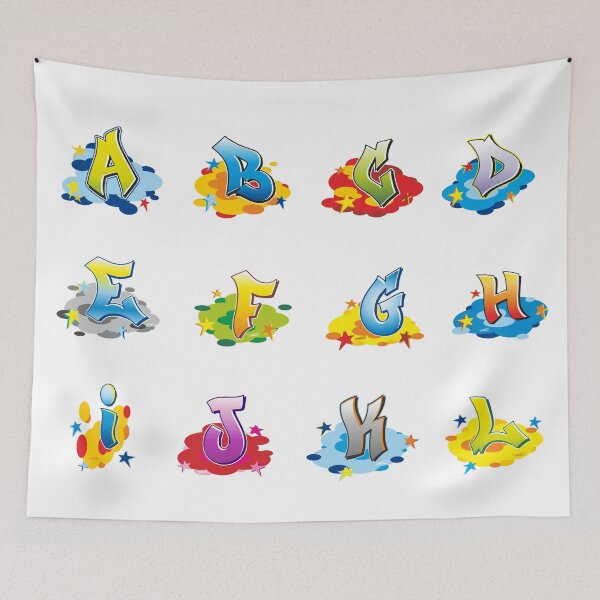 Item preview, graffiti alphabet designed and sold by we-love-art24.
