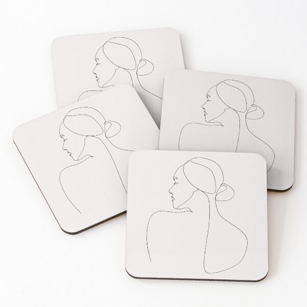 Item preview, Linear silhouette of a beautiful woman. Women's theme.  designed and sold by AllaLineArt.