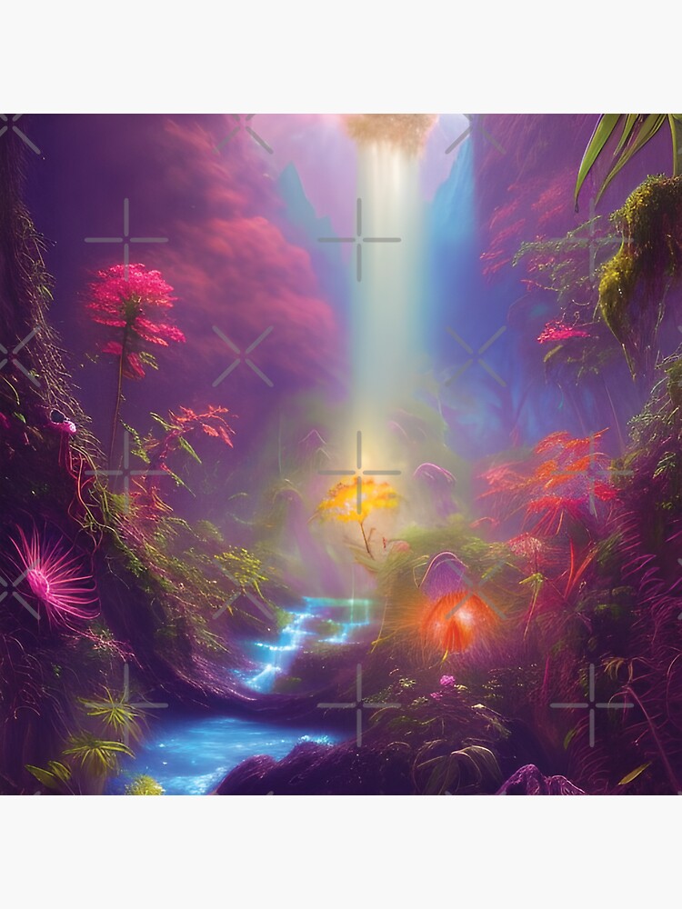 "Magical Misty Landscape, Fairy Fantasy River, Creek, Running Water