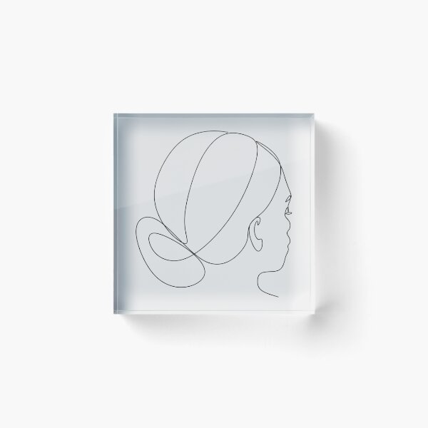 Item preview, Linear silhouette of a beautiful woman. Women's theme. designed and sold by AllaLineArt.