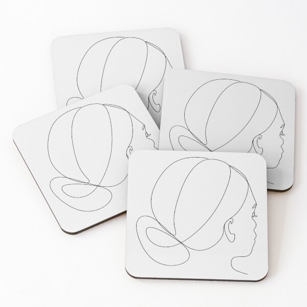 Item preview, Linear silhouette of a beautiful woman. Women's theme. designed and sold by AllaLineArt.
