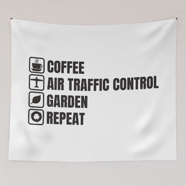 Item preview, Coffee, Air Traffic Control, Garden, Repeat (For Light Background) designed and sold by thecatcouch.