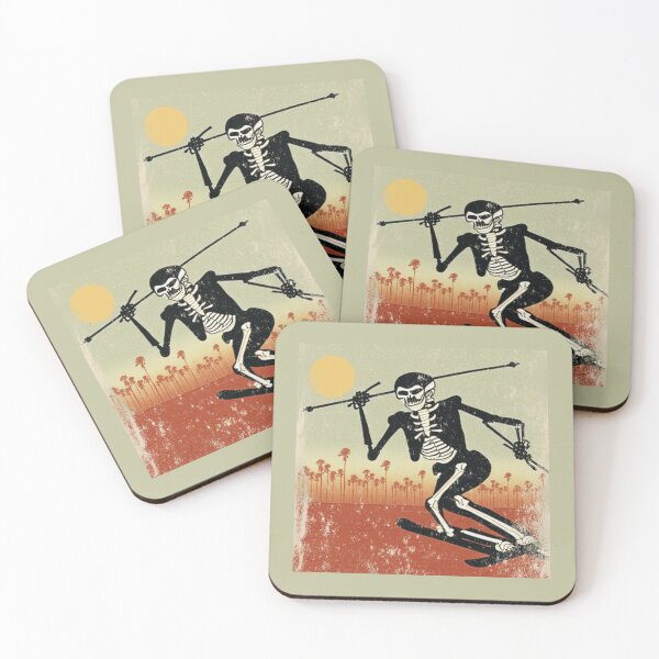 Item preview, Ukiyo-e Cool Skeleton Skiing Snowboarding Skier Lover Gift designed and sold by mayamay0.