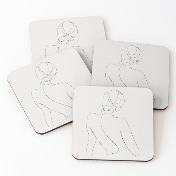 Item preview, Linear silhouette of a beautiful woman. Women's theme. designed and sold by AllaLineArt.