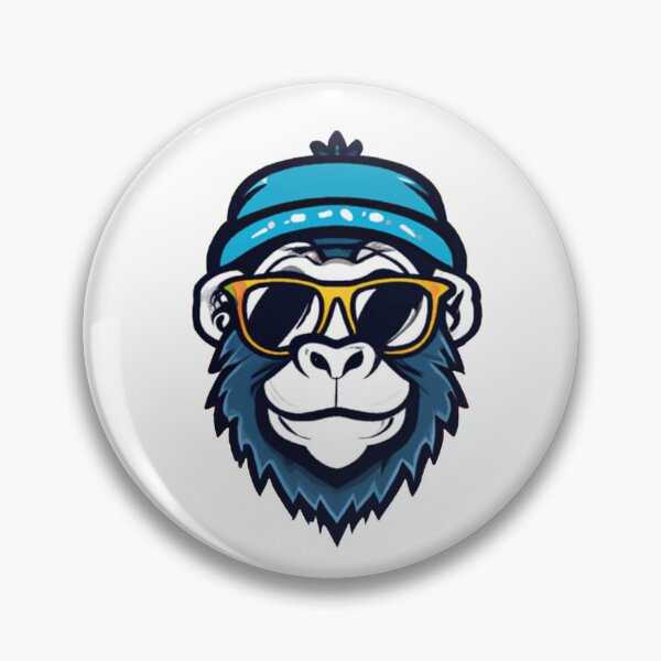 Item preview, Cool blue hip-hop monkey with blue hat wearing sunglasses designed and sold by vishalraifx.