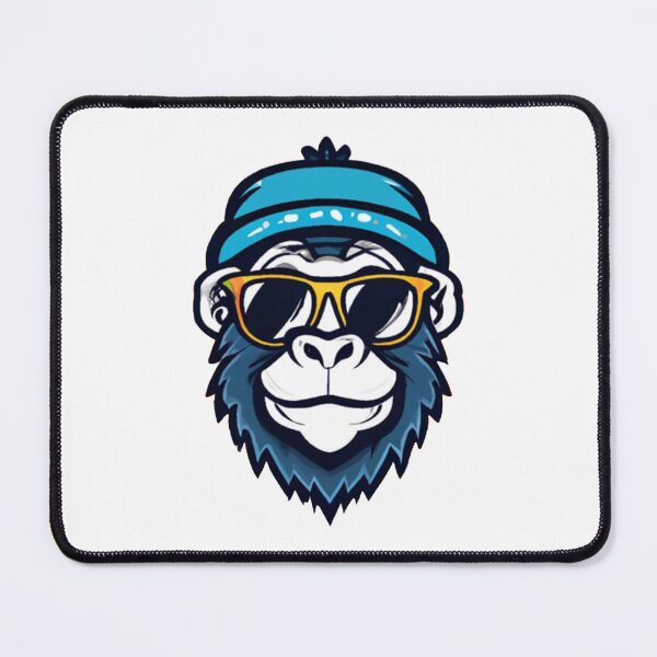 Item preview, Cool blue hip-hop monkey with blue hat wearing sunglasses designed and sold by vishalraifx.