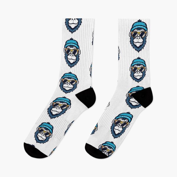 Item preview, Cool blue hip-hop monkey with blue hat wearing sunglasses designed and sold by vishalraifx.