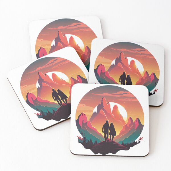 Item preview, Couple Finds Love and Adventure at Mountain Peak designed and sold by MrBeerholder.